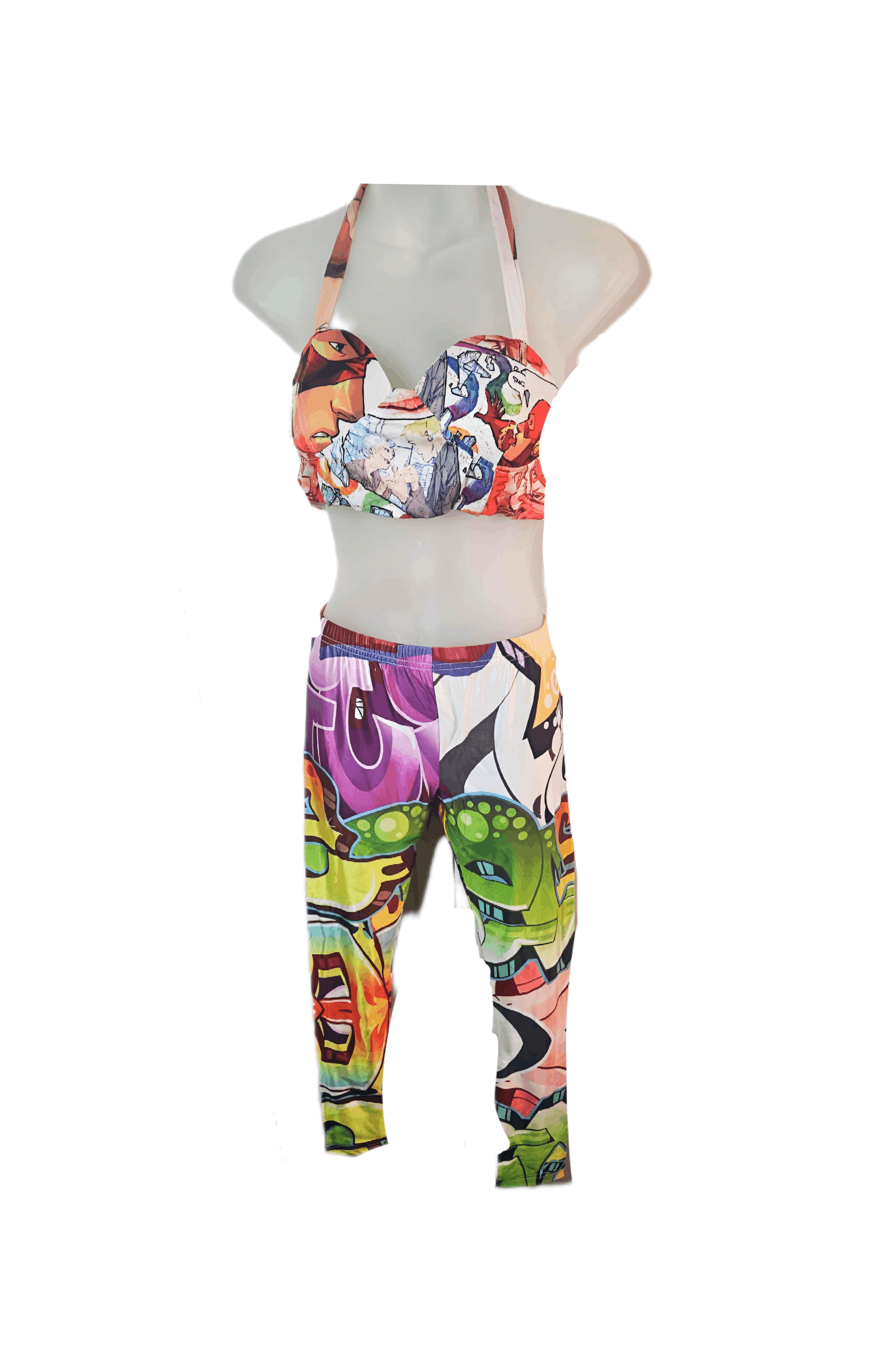 Other VINTAGE ROMWE GRAFITTI LEGGINGS Size 28" / US 6 / IT 42 - 2 Thumbnail