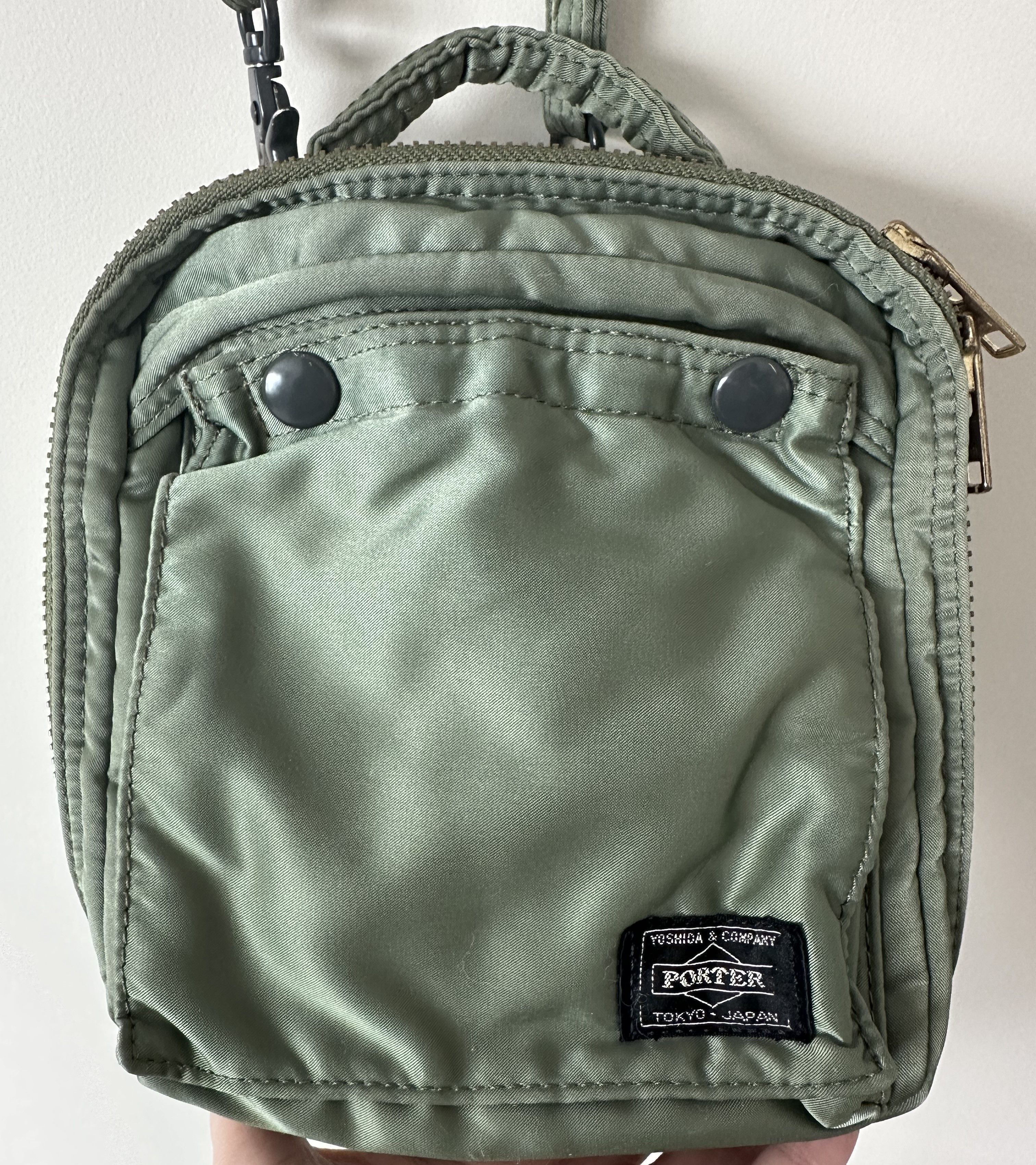 Porter PORTER TANKER VERTICAL MESSENGER BAG SAGE GREEN OS Size ONE SIZE - 5 Thumbnail