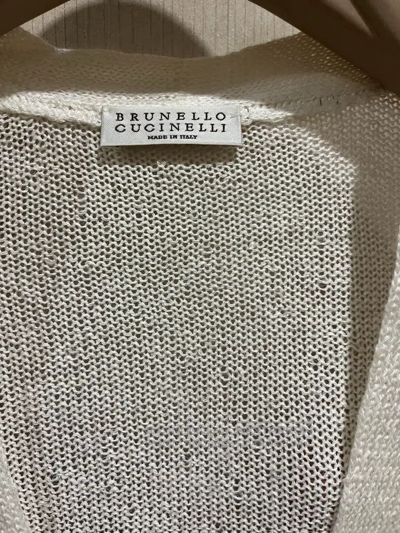 Brunello Cucinelli Brunello Cucinelli Linen Beaded Open Cardigan Jacket Size M / US 6-8 / IT 42-44 - 4 Thumbnail