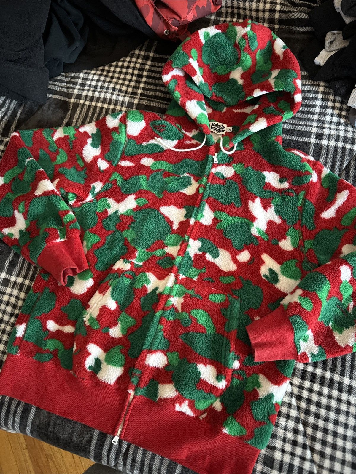 Bape Christmas Camo Zip Hoodie Size US XL / EU 56 / 4 - 1 Thumbnail