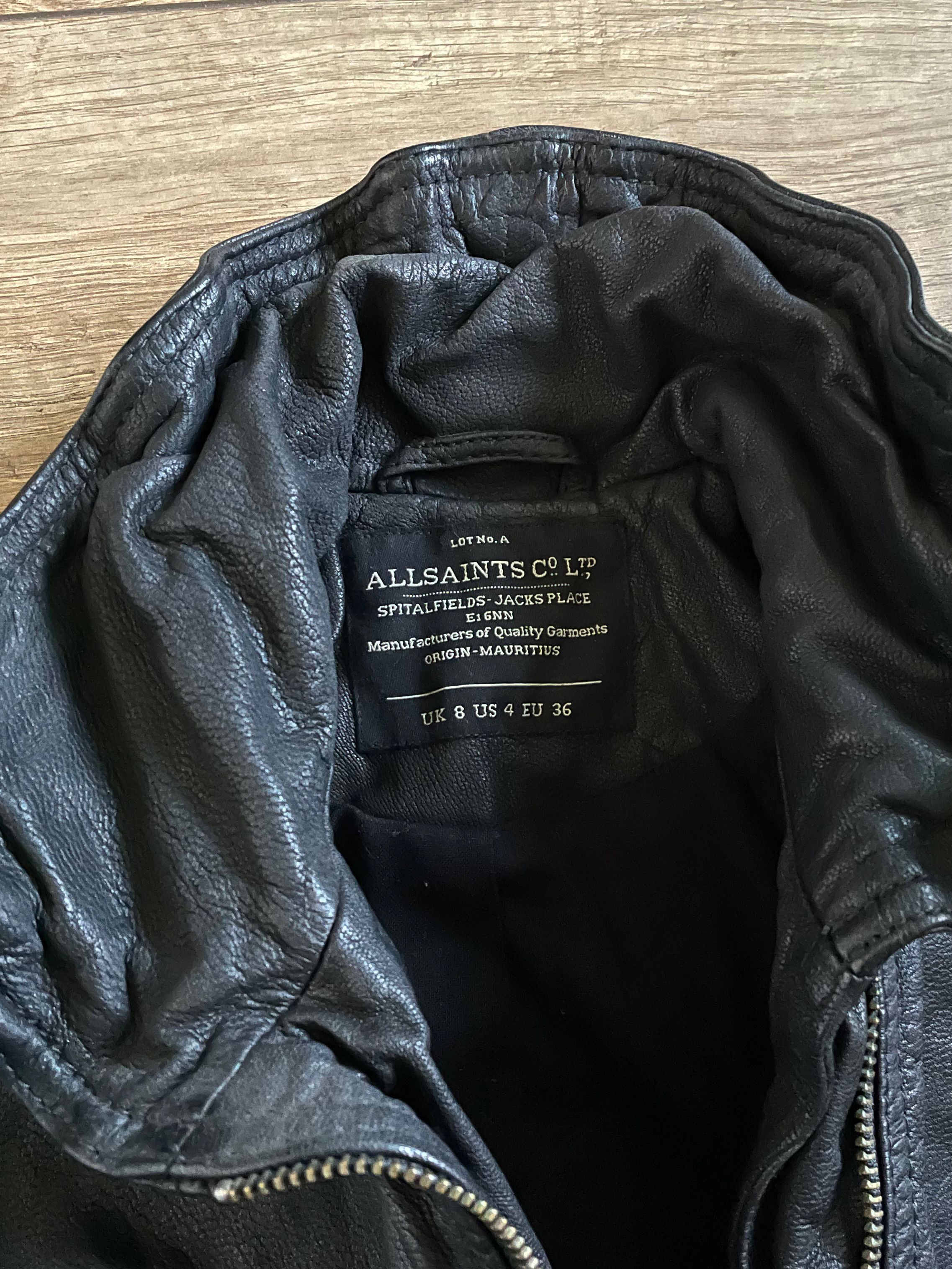 Allsaints AllSaints Black Belvedere Leather B 3 Bomber Style Jacket Size S / US 4 / IT 40 - 13 Thumbnail