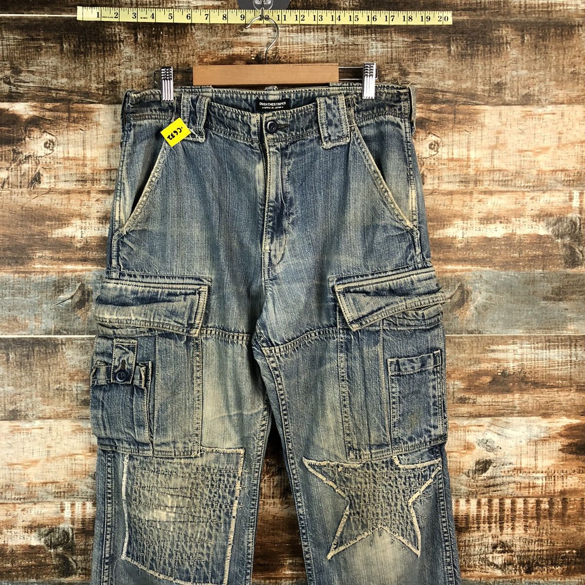 OVER THE STRiPES DLL Over The Stripes patchwork Blue Multipocket Pants #C632 Size US 30 / EU 46 - 4 Thumbnail