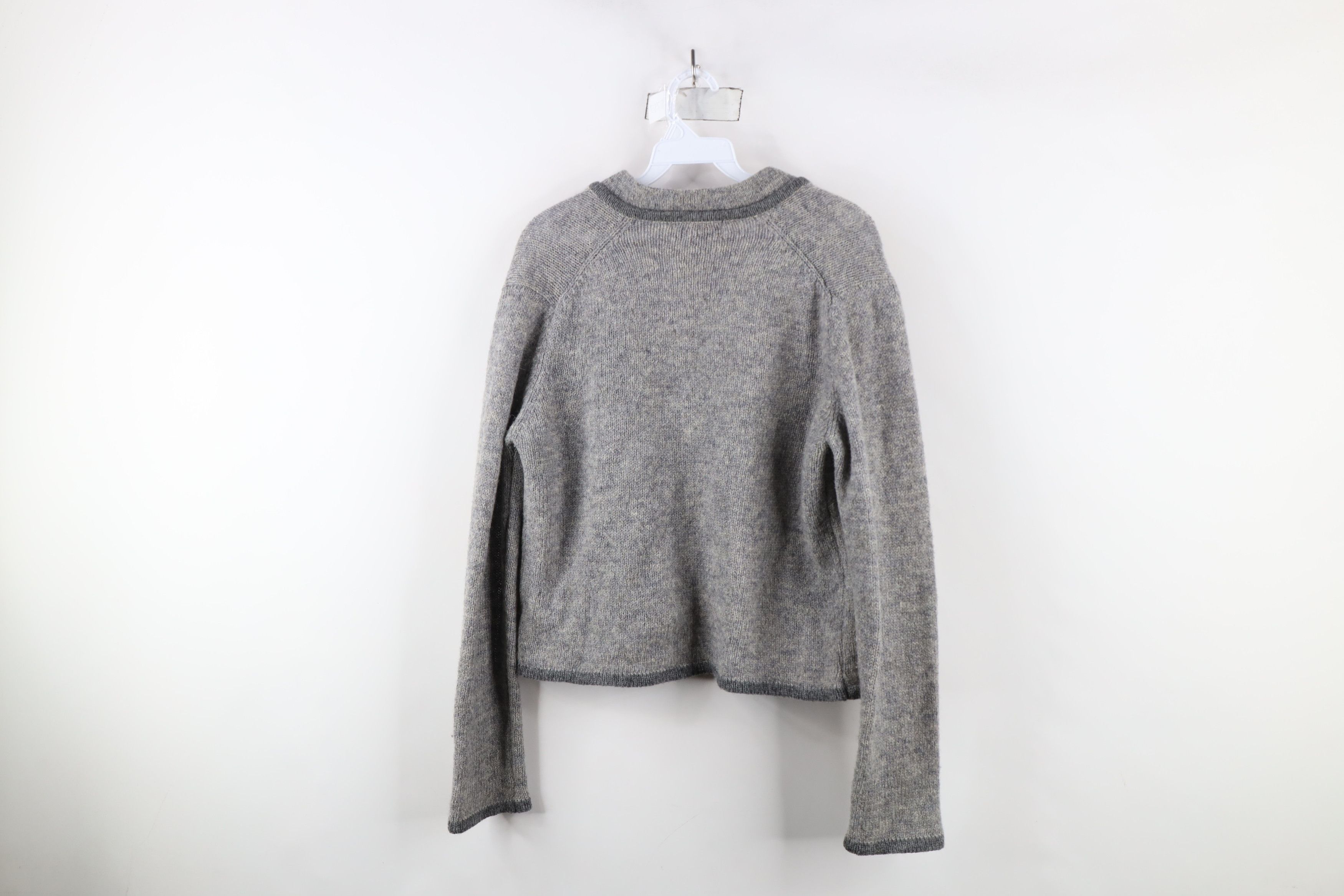 Vintage Vintage 50s 60s Wool Hand Framed Open Front Cardigan Sweater Size XS / US 0-2 / IT 36-38 - 9 Thumbnail