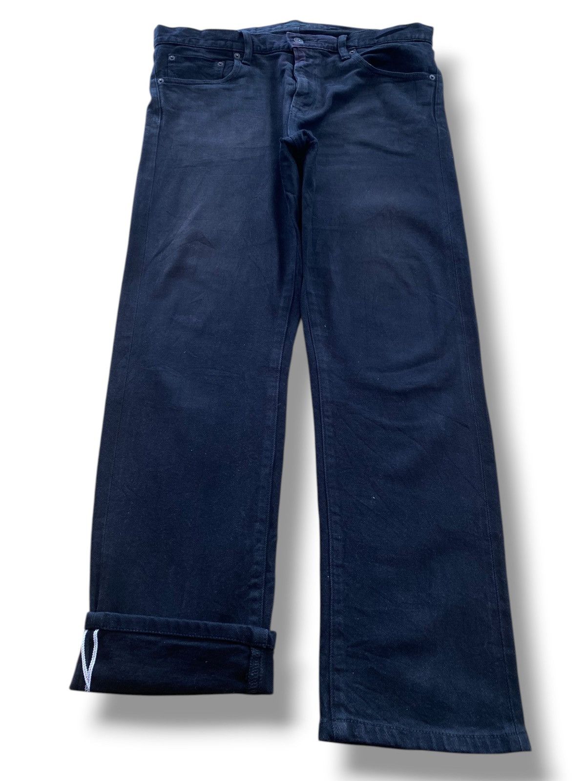 Uniqlo Uniqlo X Selvedge Black Wash Style Straight Leg Jeans Size US 36 / EU 52 - 1 Thumbnail