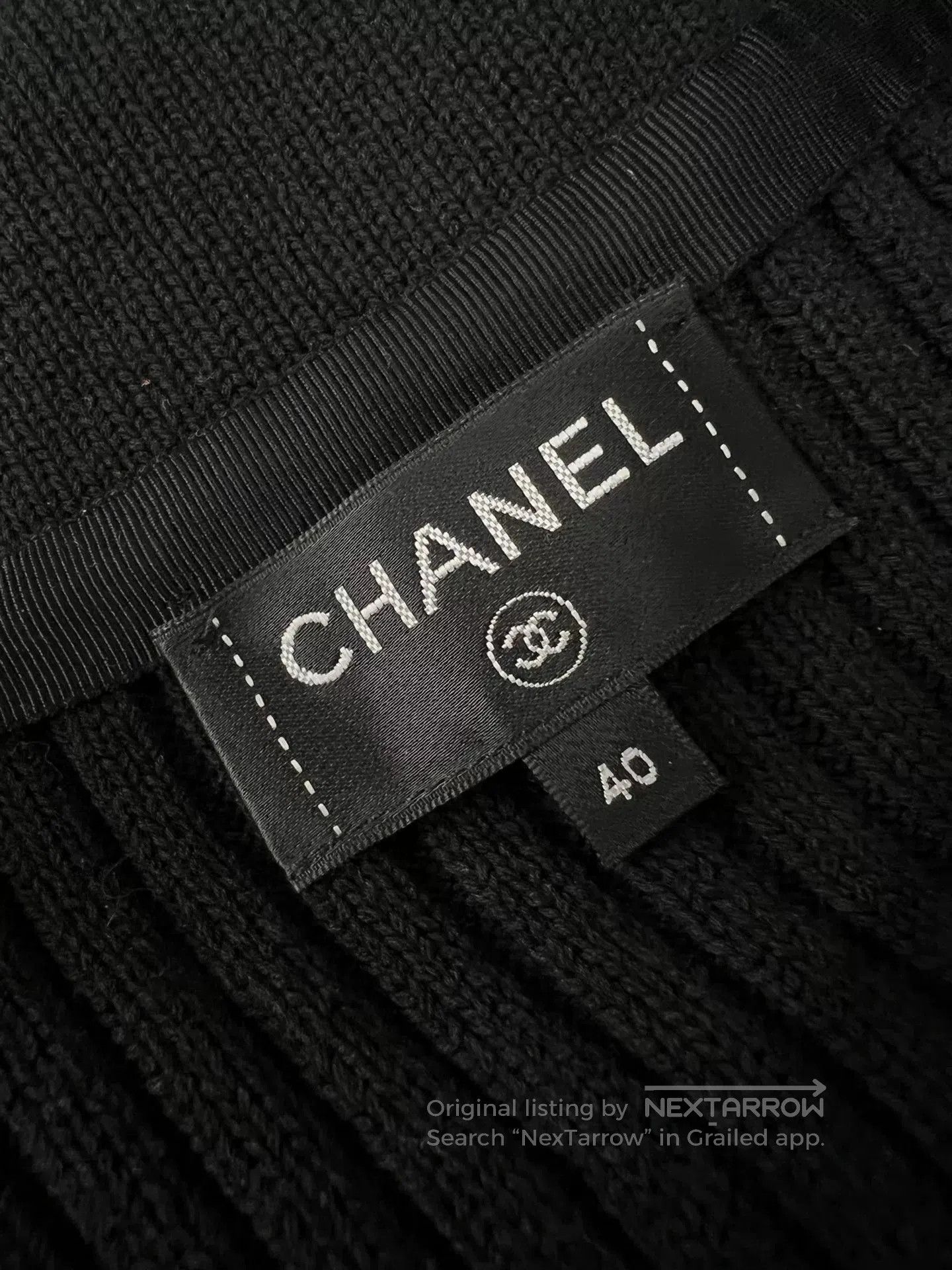 Chanel Chanel Black Gold Button Knit Cardigan. Size US L / EU 52-54 / 3 - 4 Thumbnail
