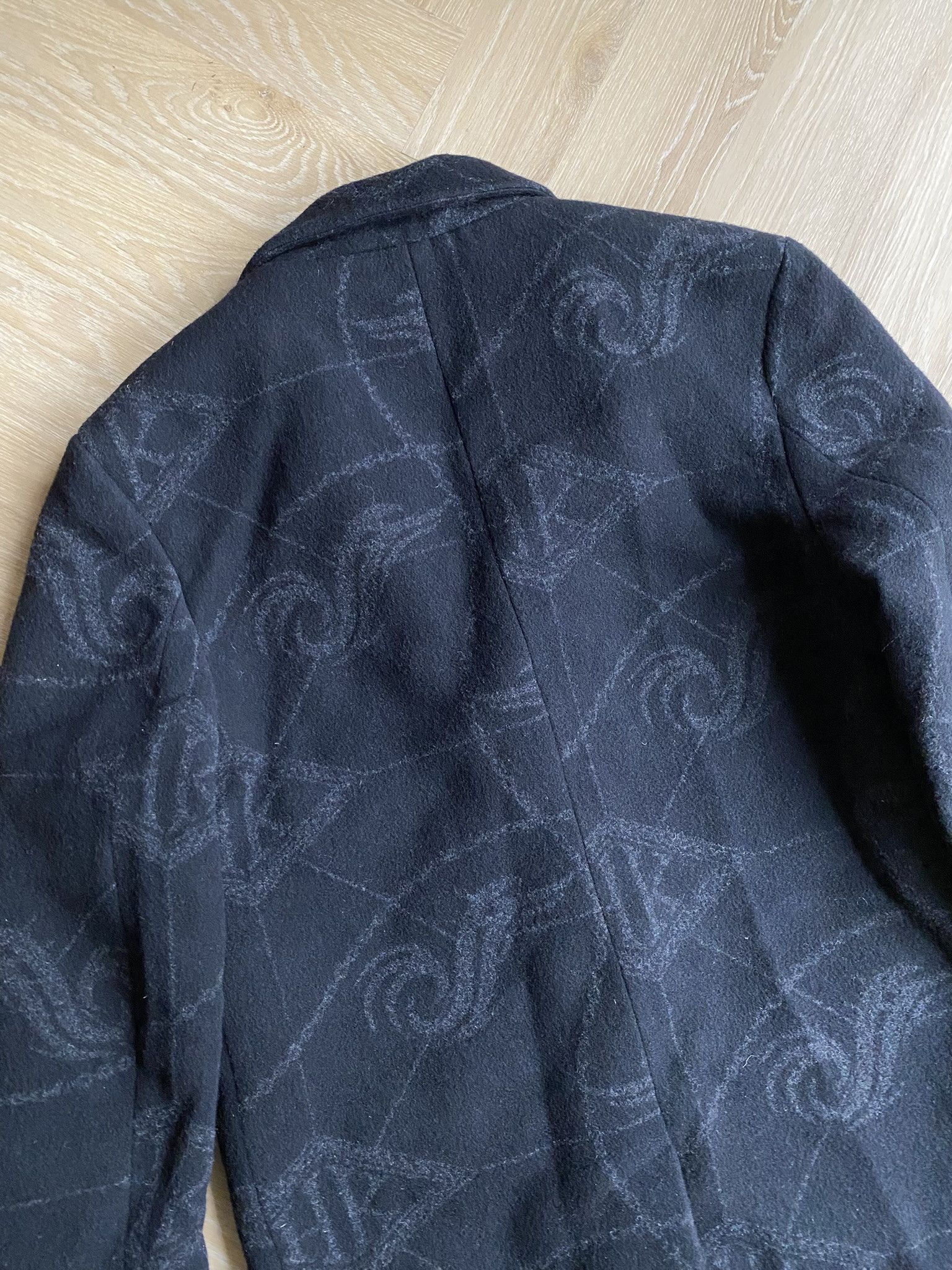 Acne Studios NWT $800 - Bankers Trench - Black Jacquard Logo Wool Size US M / EU 48-50 / 2 - 12 Thumbnail