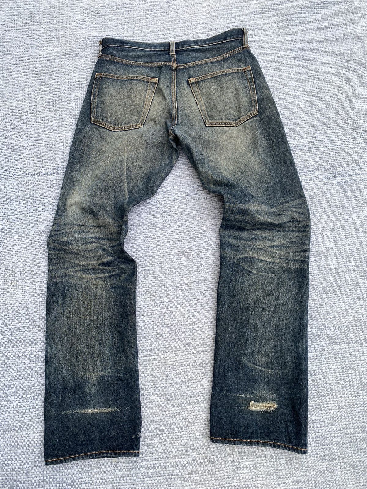 Japanese Brand GU jeans worned denim Size US 31 - 7 Thumbnail