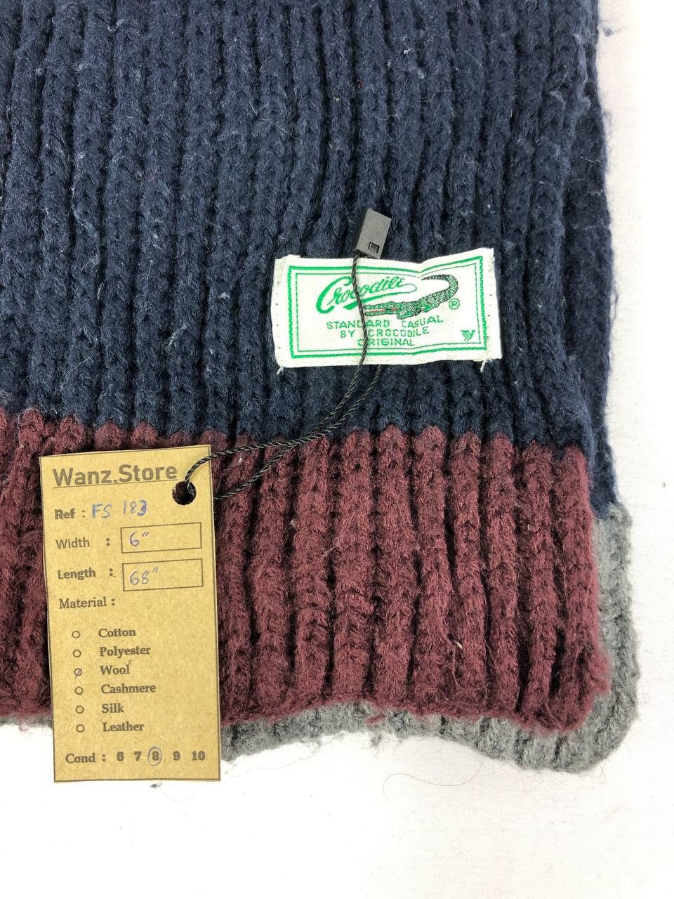 Vintage Crocodile Scarf / Muffler / Neckwear FS183 Size ONE SIZE - 5 Thumbnail