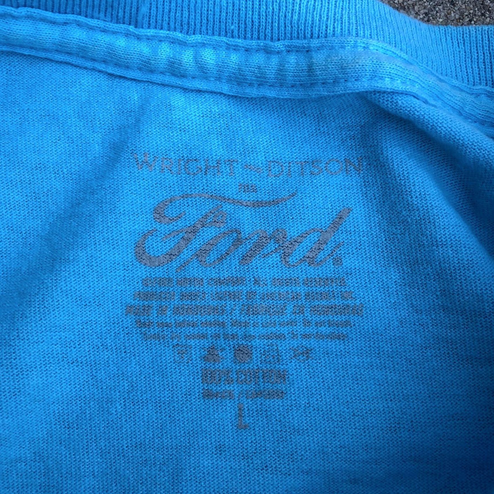 Ford FORD Wright and Ditson Bronco T Shirt LG Blue Short Sleeve Crew Neck Mens Size US L / EU 52-54 / 3 - 6 Thumbnail
