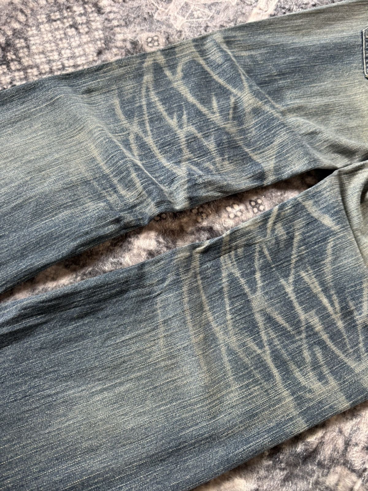 Japanese Brand Edwin 431 XV Over Stitched Western Japanese Flare Jeans Size US 29 - 7 Thumbnail