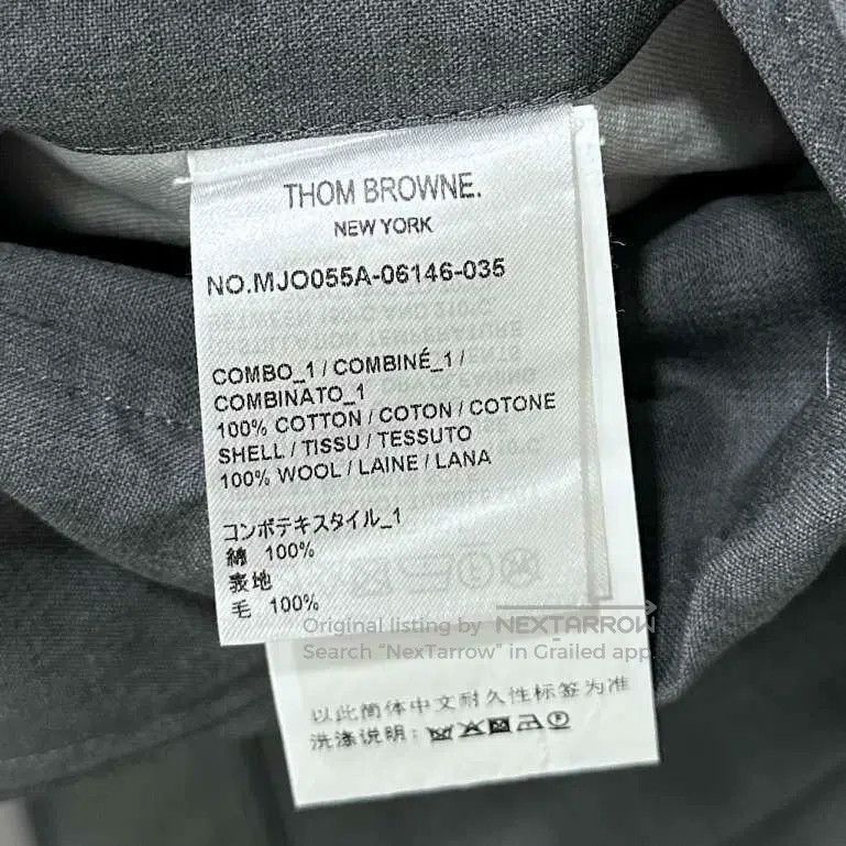 Thom Browne Thom Browne Striped Wool Shirt Jacket Grey Size US L / EU 52-54 / 3 - 6 Thumbnail