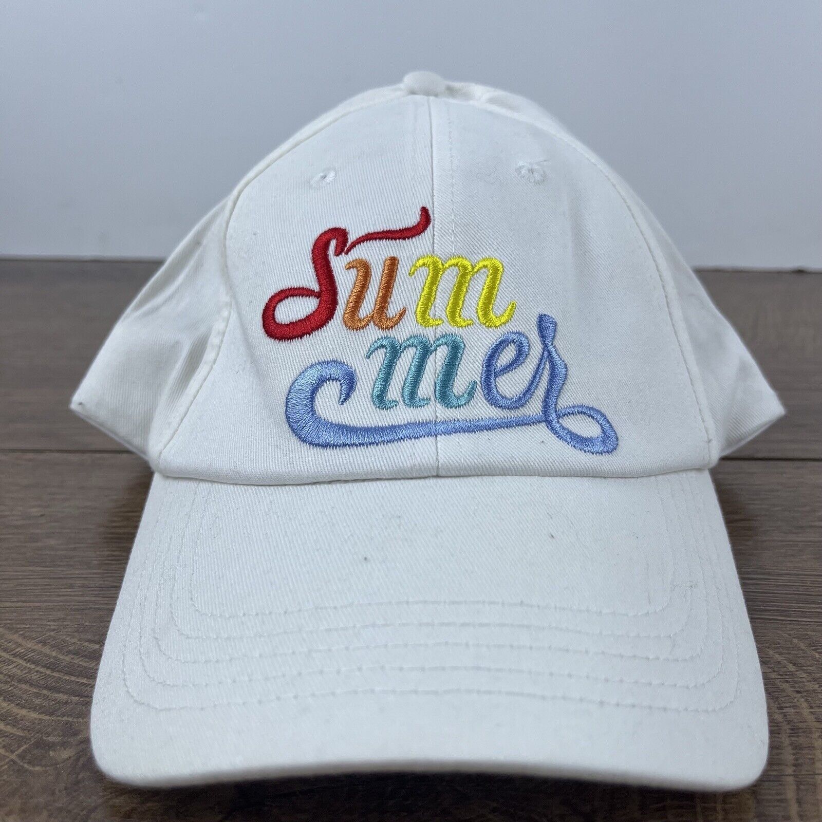Other Summer Hat Summer Baseball Hat White Adjustable Hat White Ad Size ONE SIZE - 3 Thumbnail