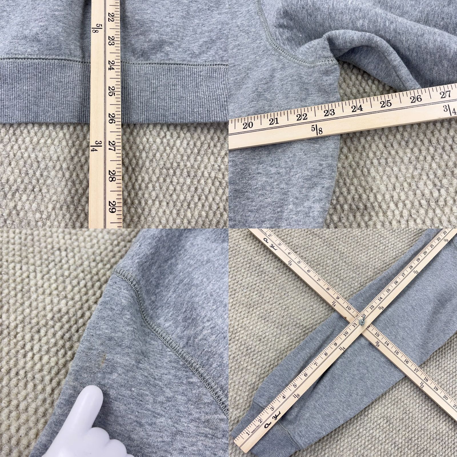 Nike Nike Hoodie Men XL Gray White Sweatshirt Pullover Heavyweight Hooded Pockets Logo 90s Retro Style Grunge Classic Sportswear Mens Size US XL / EU 56 / 4 - 8 Thumbnail