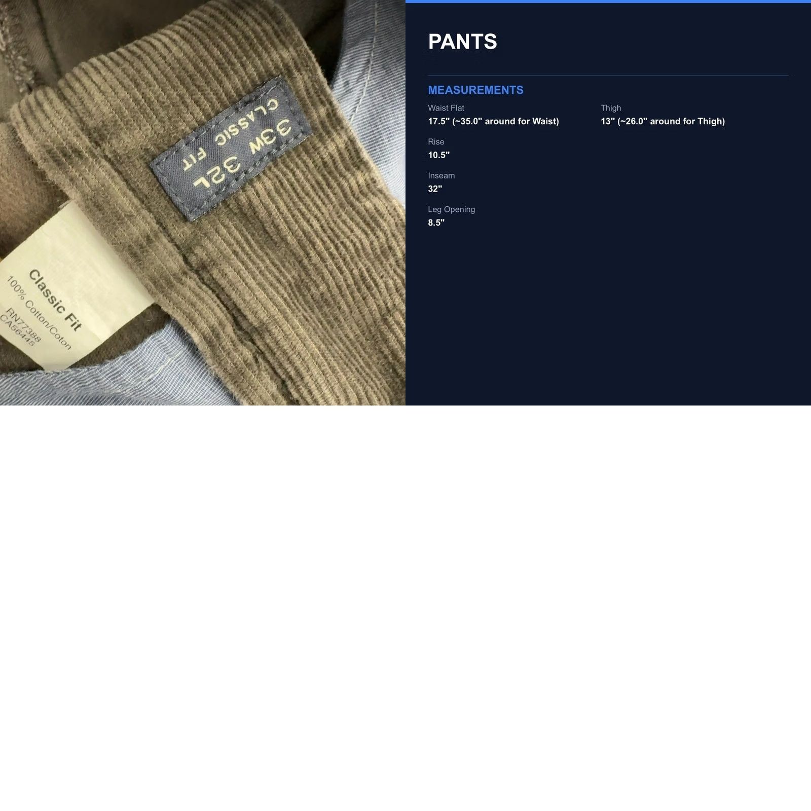 J.Crew J.Crew Pants Mens 33x32 Brown 100% Cotton Corduroy Classic Fit Preppy Casual Workwear Chino Pants Mens Brown Corduroy Classi Fits Size US 33 - 8 Thumbnail
