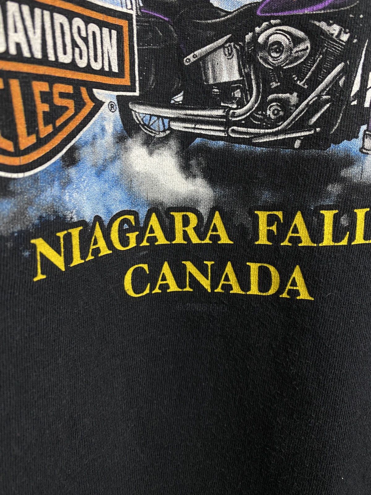 Harley Davidson 🇺🇸Vintage Y2K Harley Davidson Fire Skull Niagara Falls Canada Size US XL / EU 56 / 4 - 13 Thumbnail
