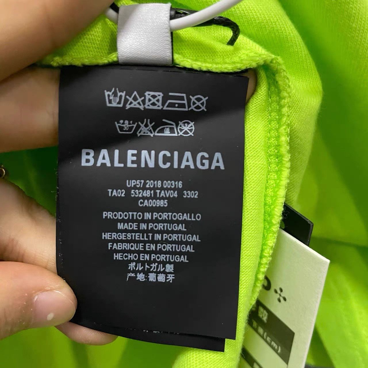 Balenciaga Balenciaga Fluorescent Green Circular Printed T-shirt K28 Size US M / EU 48-50 / 2 - 5 Thumbnail