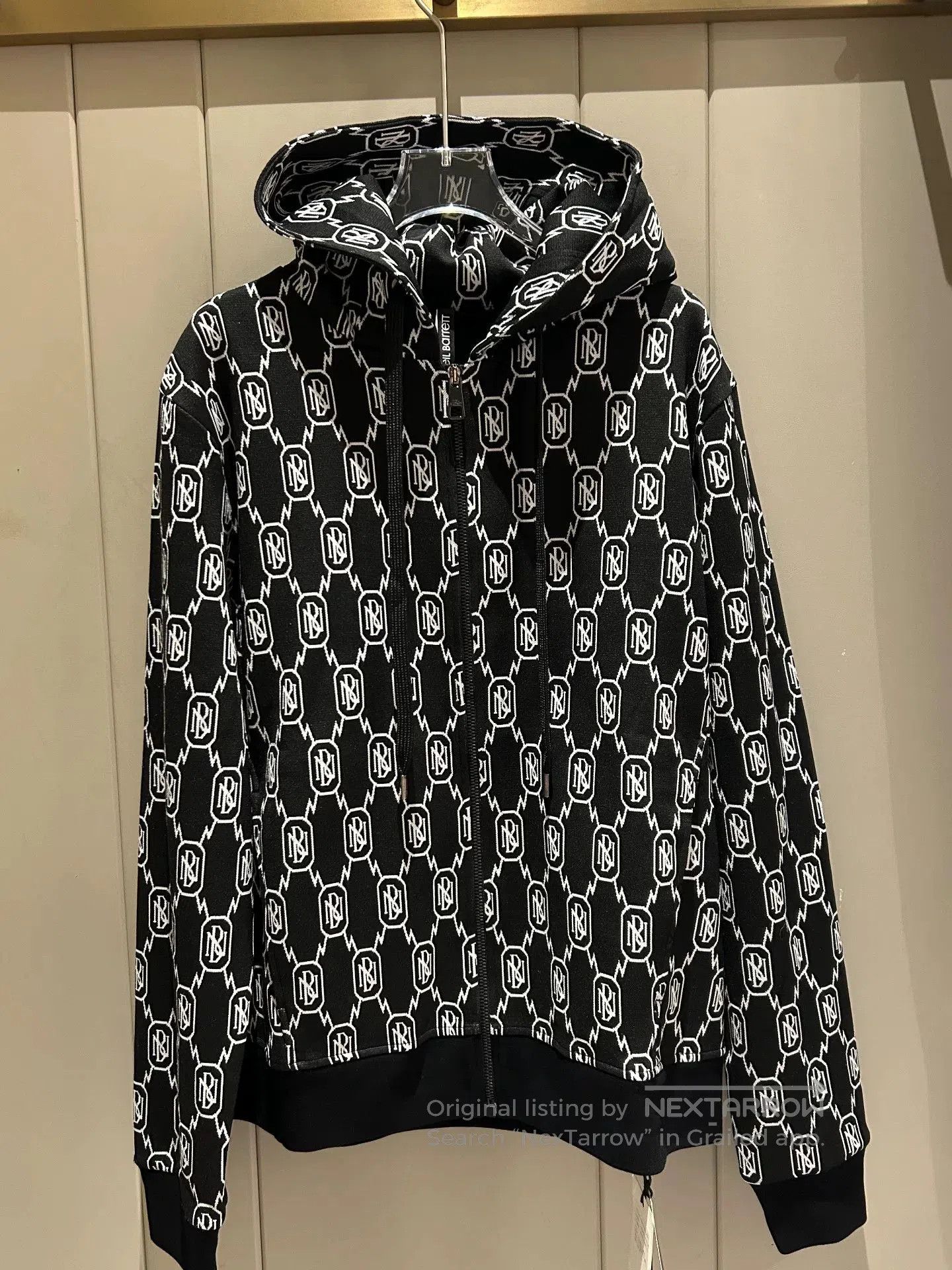Neil Barrett Neil Barrett Zip Hoodie Full Logo. Size US M / EU 48-50 / 2 - 1 Thumbnail