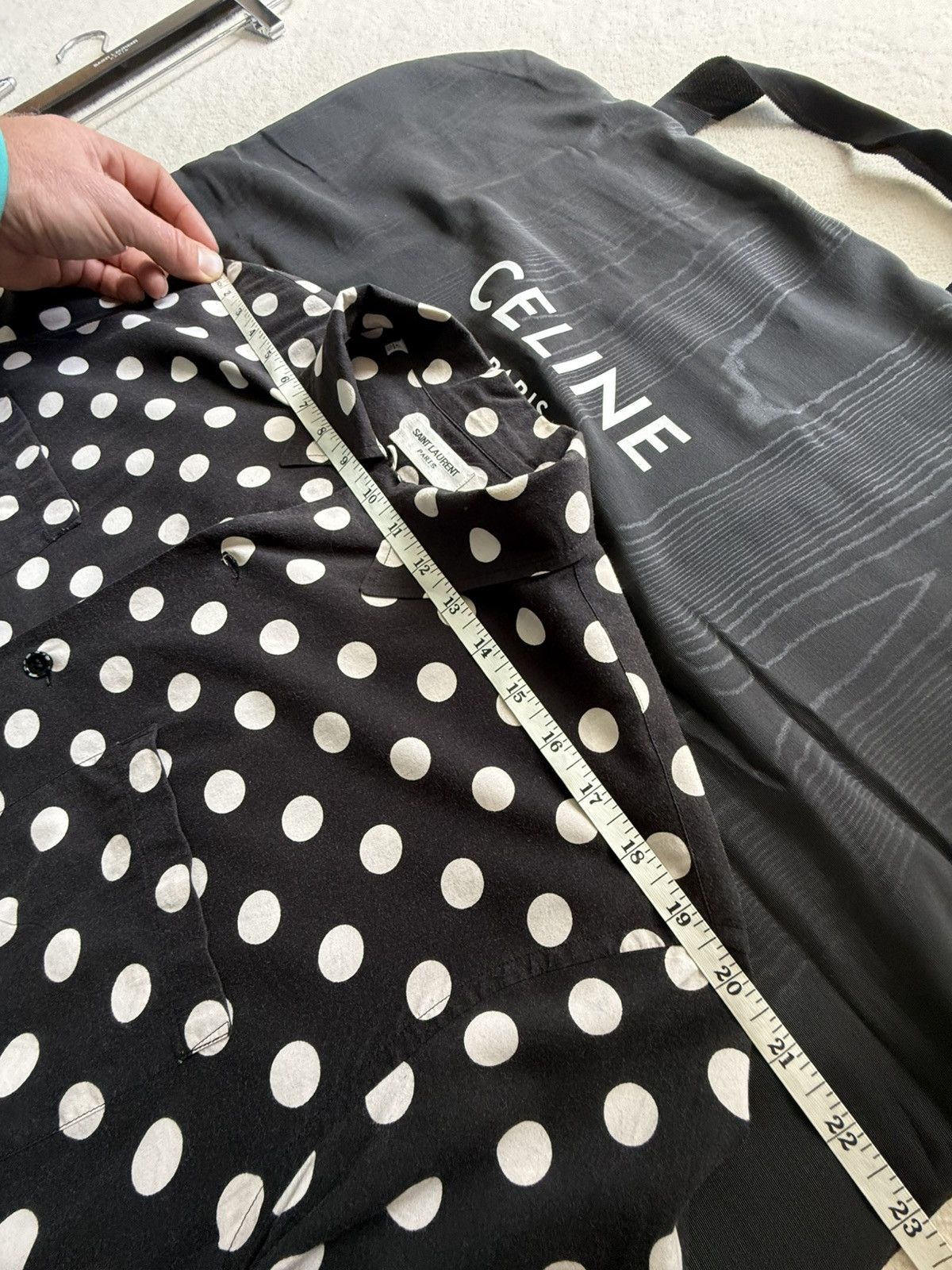 Saint Laurent Paris SS16 Saint Laurent polka dot Hawaiian shirt Hedi Slimane 40 Size US L / EU 52-54 / 3 - 4 Thumbnail