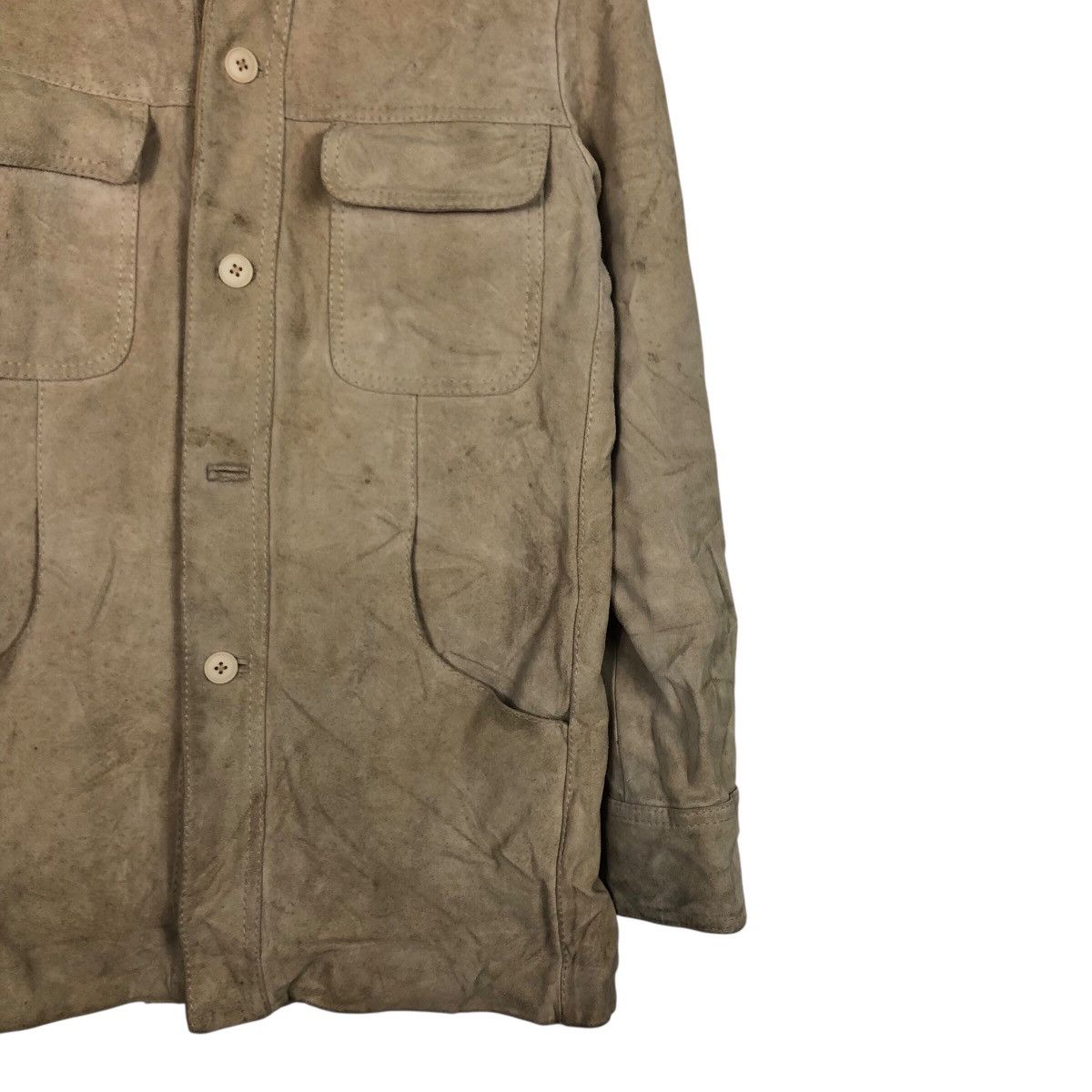 Japanese Brand 📌Vintage Chore Button Leather Jacket Suede Issey Miyake Size US M / EU 48-50 / 2 - 6 Thumbnail