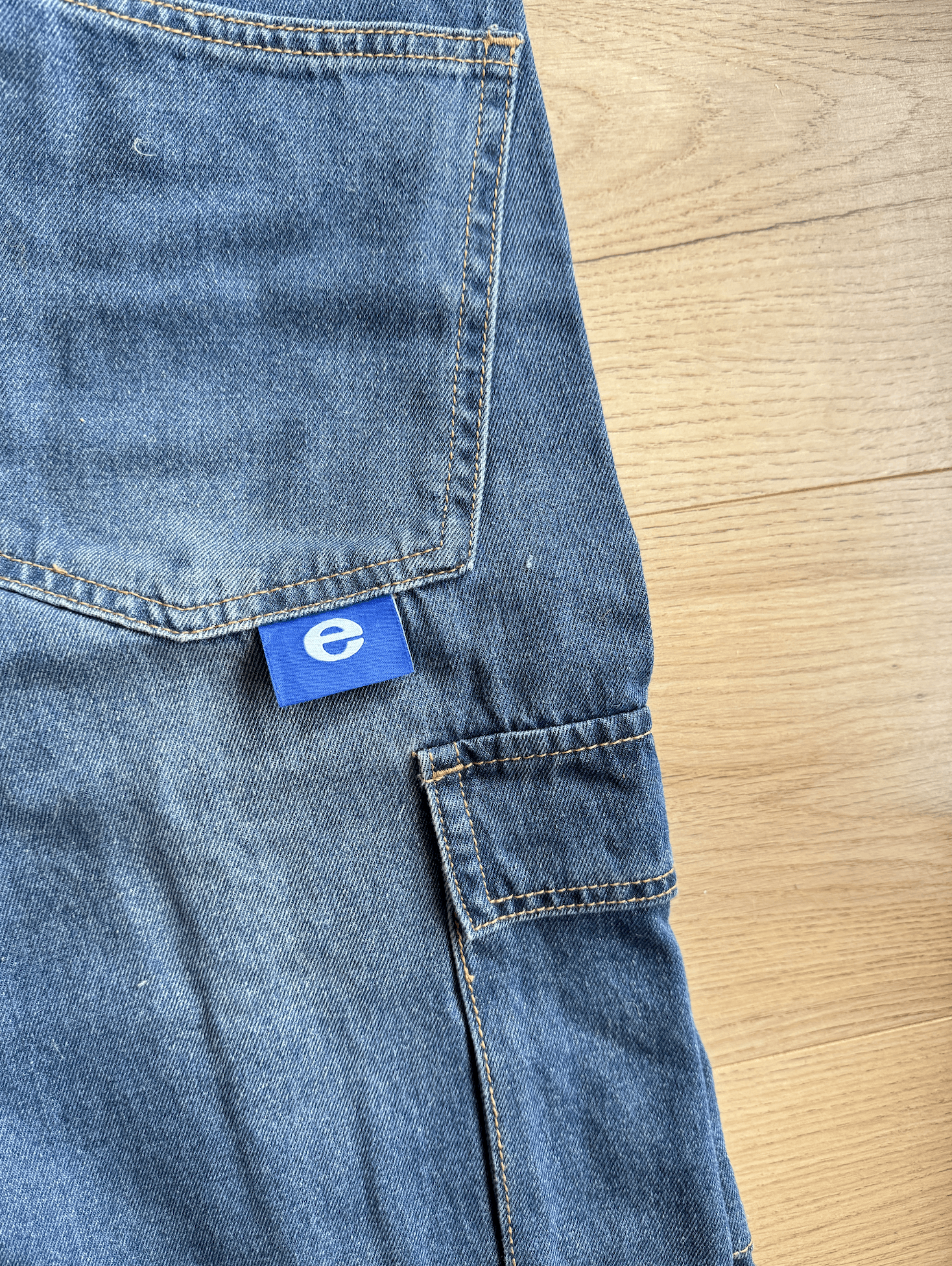 Carhartt × Palace Short Long Oversize en Jean Brut – Bermuda Jort Unisexe Size US 29 - 4 Thumbnail