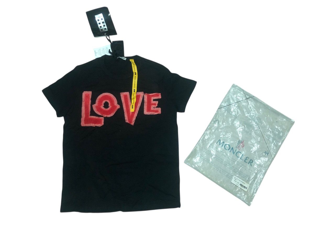 Moncler 🔥BNWT MONCLER Genius 2 1952 Black Love T-Shirt Love Size S / US 4 / IT 40 - 1 Thumbnail