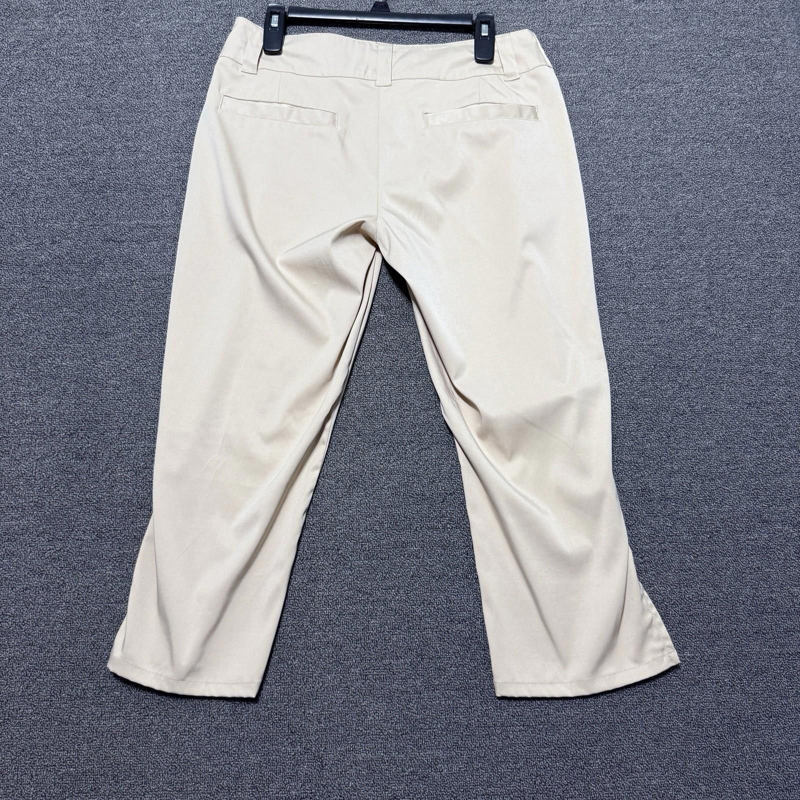 Antigua Antigua Desert Dry Khaki Golf Pants Womens 8 Cropped Stretch Size 30" / US 8 / IT 44 - 2 Thumbnail