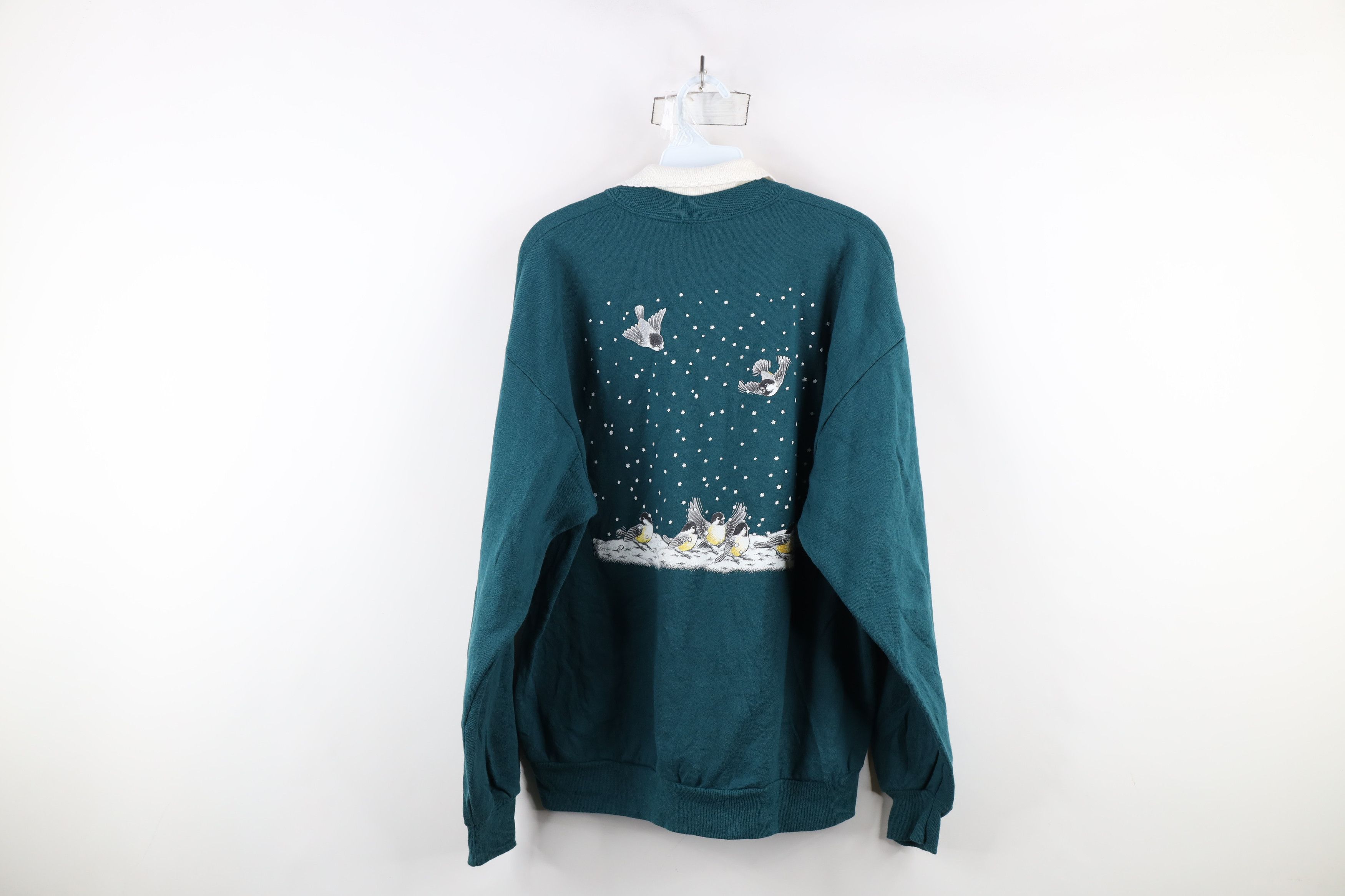 Vintage Vintage 90s Streetwear Wonderland Collared Sweatshirt USA Size L / US 10 / IT 46 - 12 Thumbnail