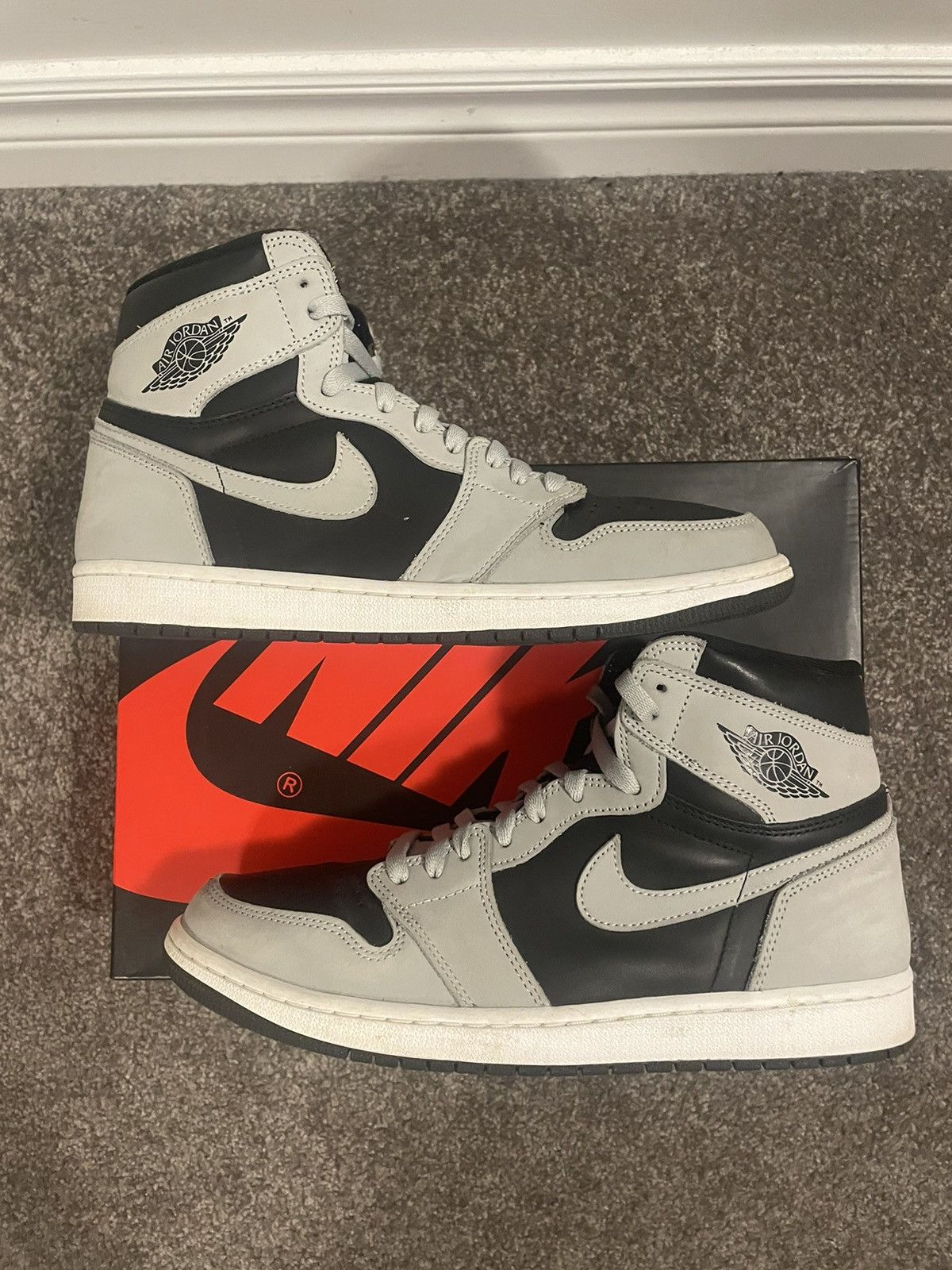 image of Jordan Nike Air Jordan 1 Retro High OG 'shadow 2.0' (Size 11) Shoes in Grey, Men's
