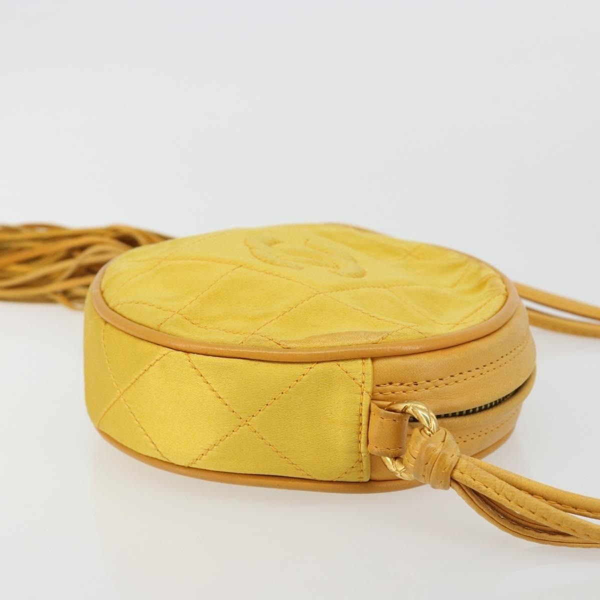 Chanel Chanel Matelasse Silk Shoulder Bag Yellow Size ONE SIZE - 11 Thumbnail