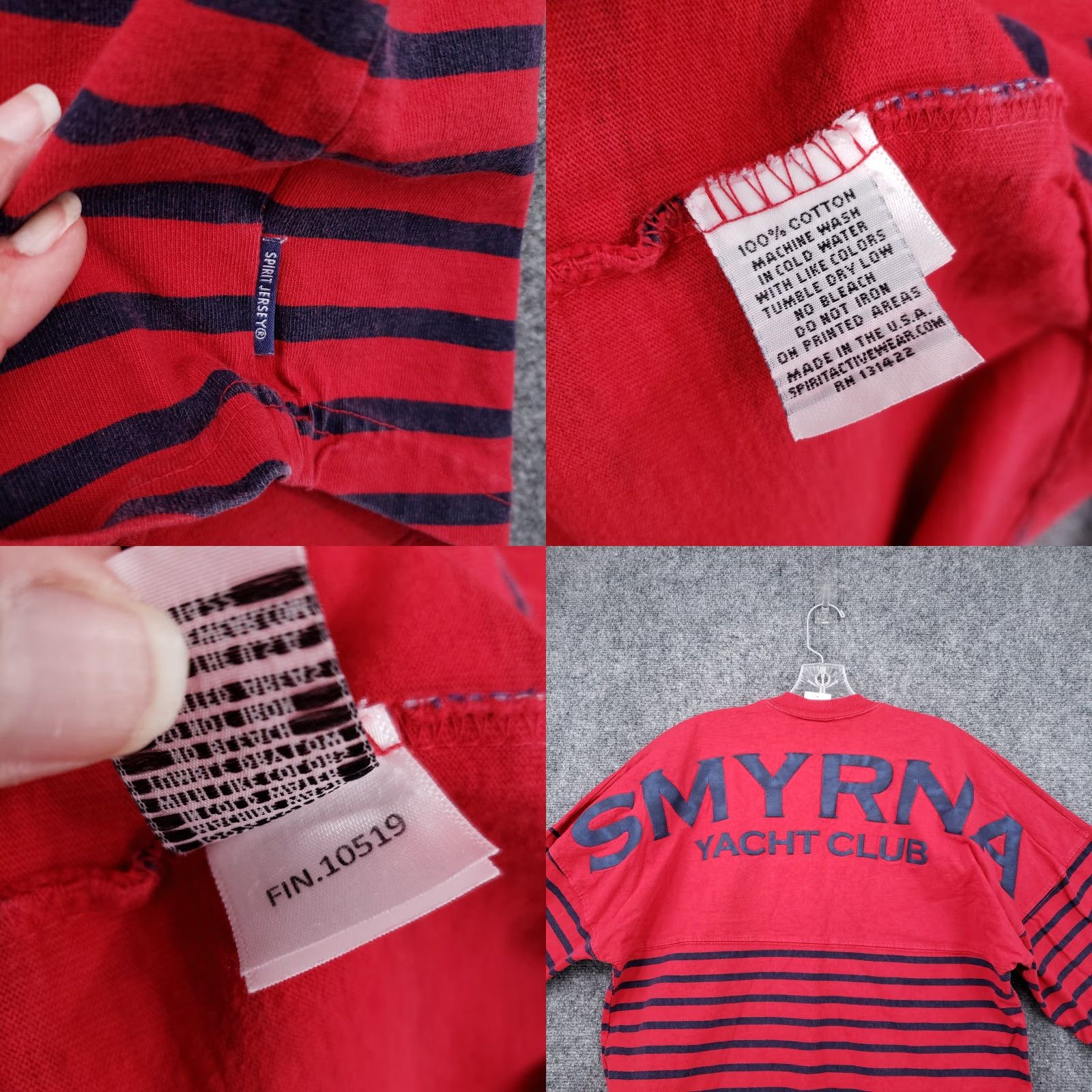 ESPIRIT Spirit Jersey Shirt Mens S Red Stripe Cotton Size US S / EU 44-46 / 1 - 8 Thumbnail