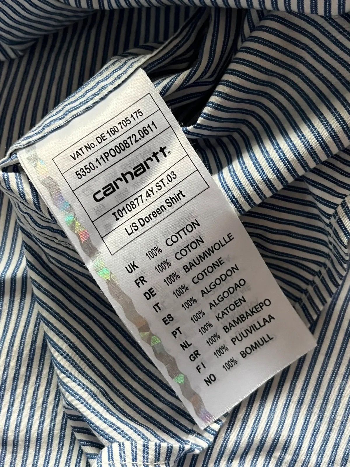 Carhartt Carhartt Rugged Outdoor Wear Sz L 2003 Stripped Shirt Rare Size US L / EU 52-54 / 3 - 13 Thumbnail