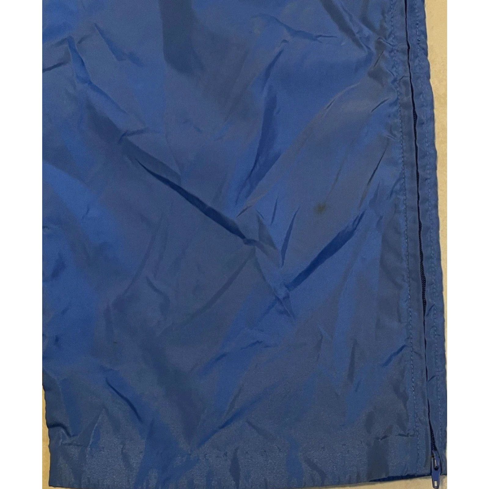 Nike VINTAGE Nike Swoosh Track Pants M Men Athletic Pants Blue 80s 90s Retro Hip Hop Basketball Gym Ankle Zip Size US 31 - 5 Thumbnail