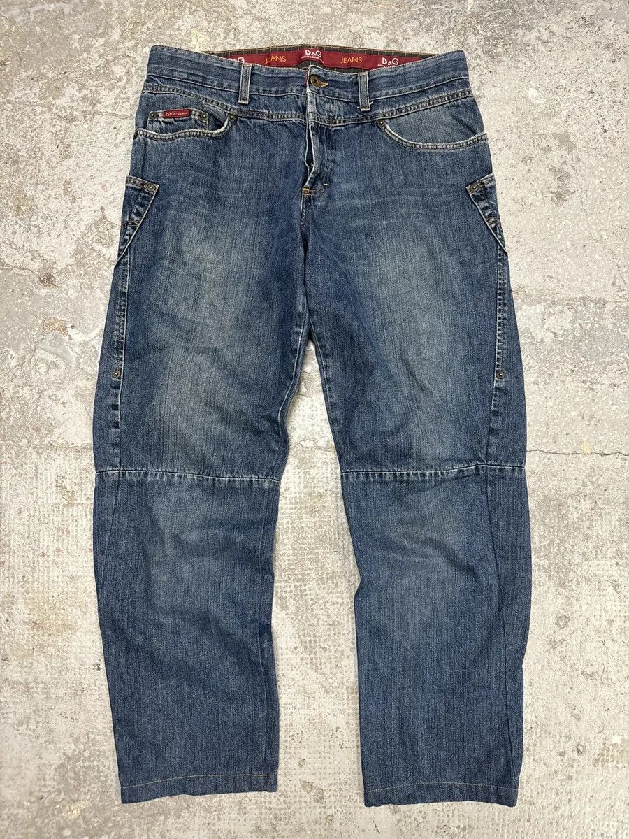 AW2003 Dolce & Gabbana Multi Pockets Blue Denim Jeans