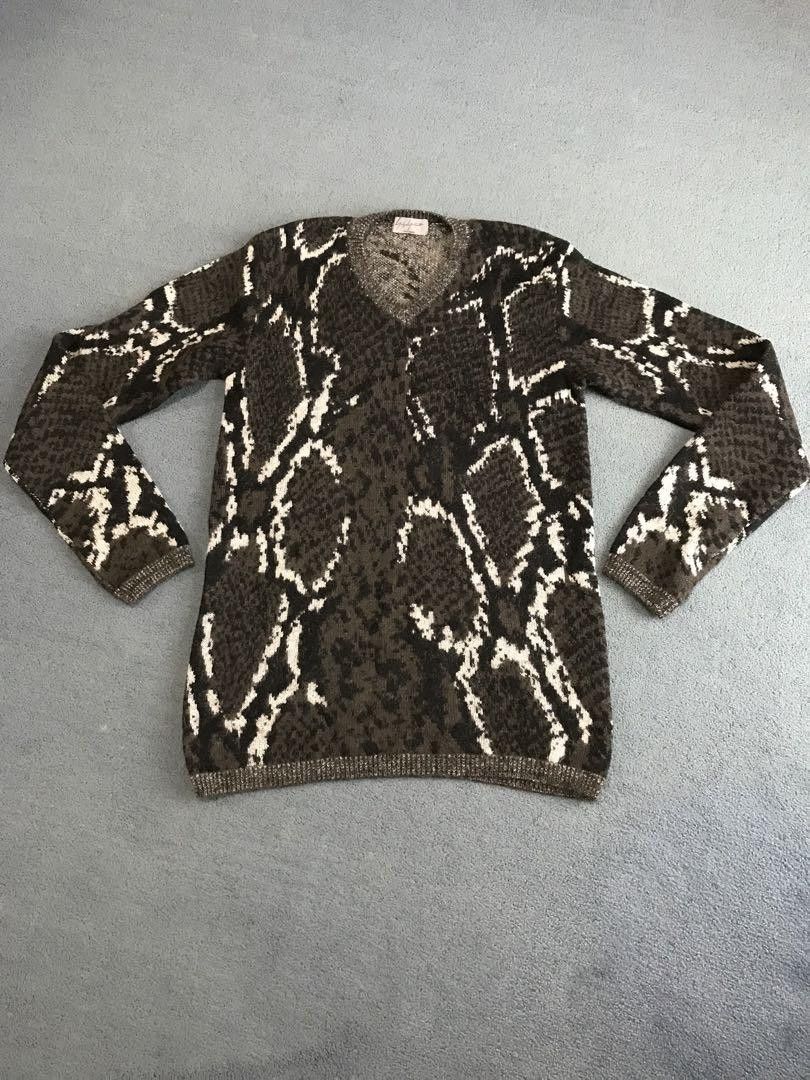 Yohji Yamamoto POUR HOMME archive snake pattern knit Size US L / EU 52-54 / 3 - 1 Thumbnail