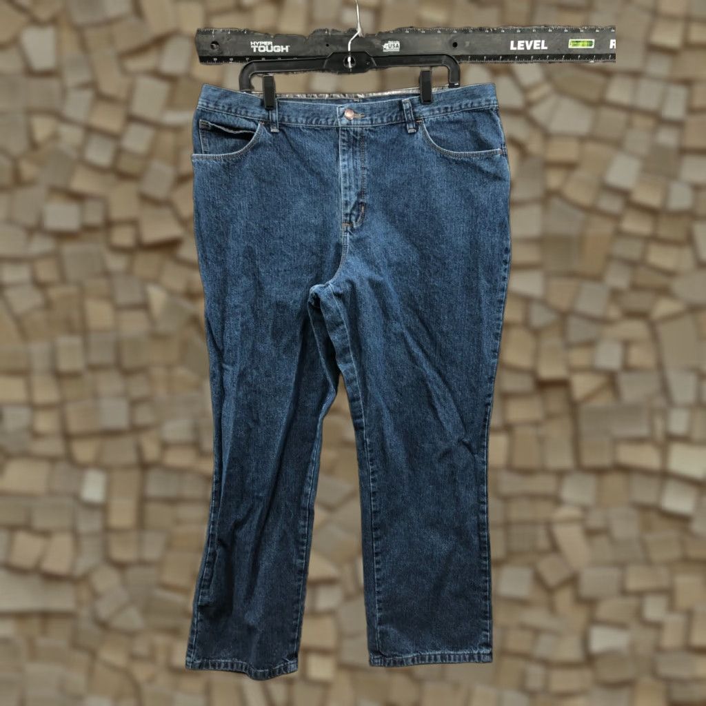 Lee Lee Premium Select Jeans Plus Size 18 Short Womens High Rise Dark Wash Blue Denim Size 40" / US 18 - 1 Thumbnail