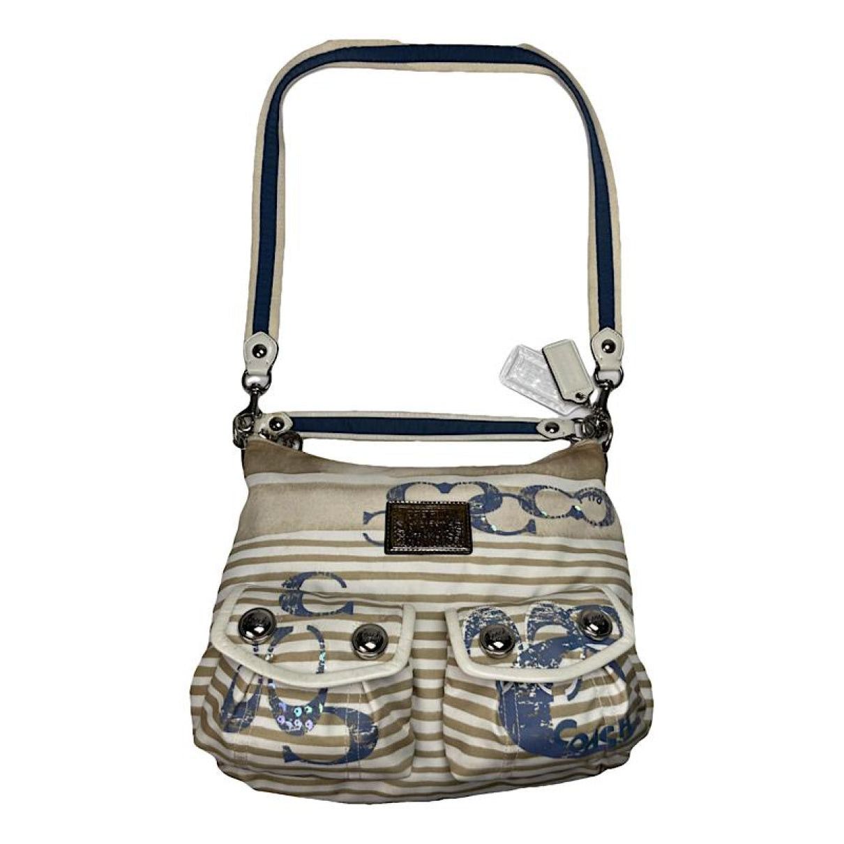 Coach Signature Sufflette White Cotton Handbag Size ONE SIZE - 1 Thumbnail