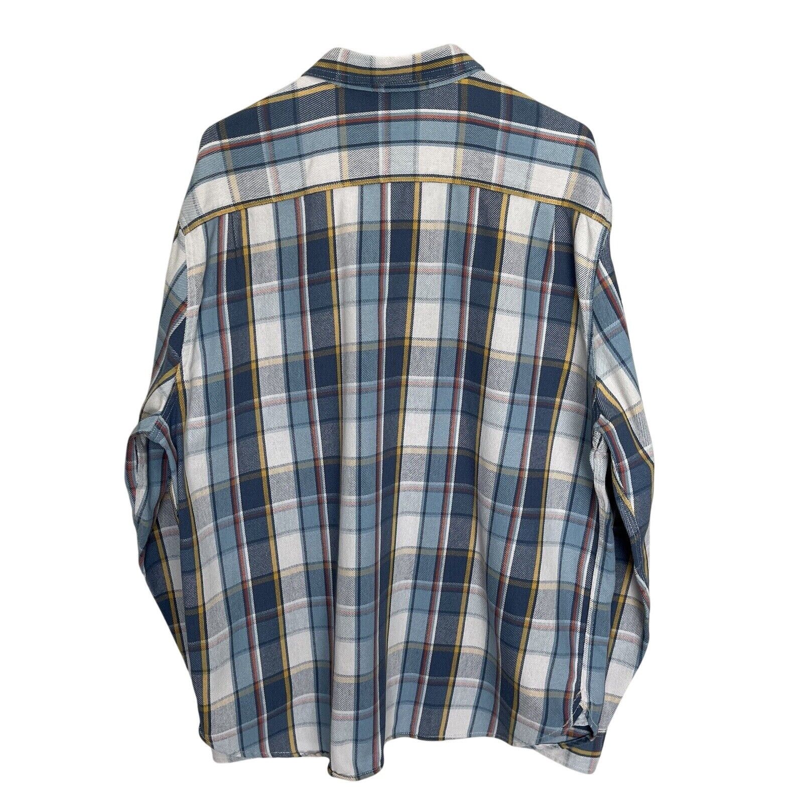 Lucky Brand Lucky Brand | Blue Plaid California Fit Button Shirt Shacket Size US XXL / EU 58 / 5 - 4 Thumbnail