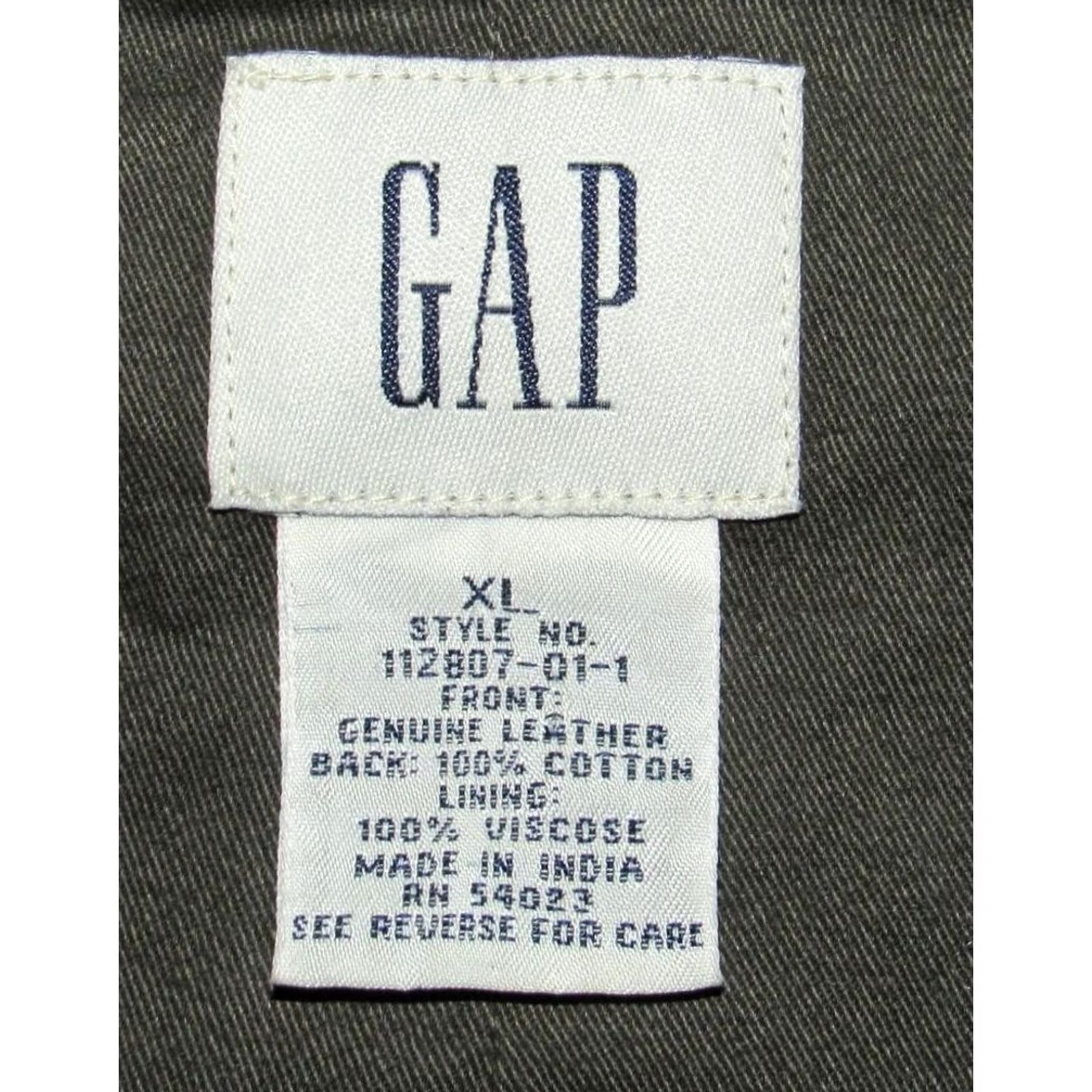 Gap Vtg GAP Leather Vest XL Brown Men Fashion Vest Leather XL Brown Mens Size US XL / EU 56 / 4 - 4 Thumbnail