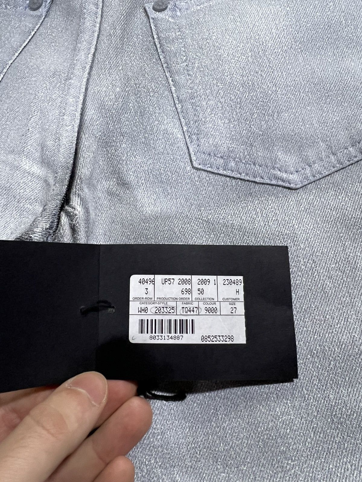 Balenciaga Deadstock Balenciaga 2008 Silver Painted Denim Jeans Size 27 Size US 27 - 17 Thumbnail