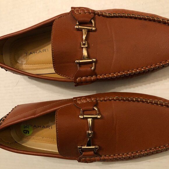 Other tahari men's brown slip on loafers casual shoes size: 9.5 Size US 9.5 / EU 42-43 - 2 Thumbnail