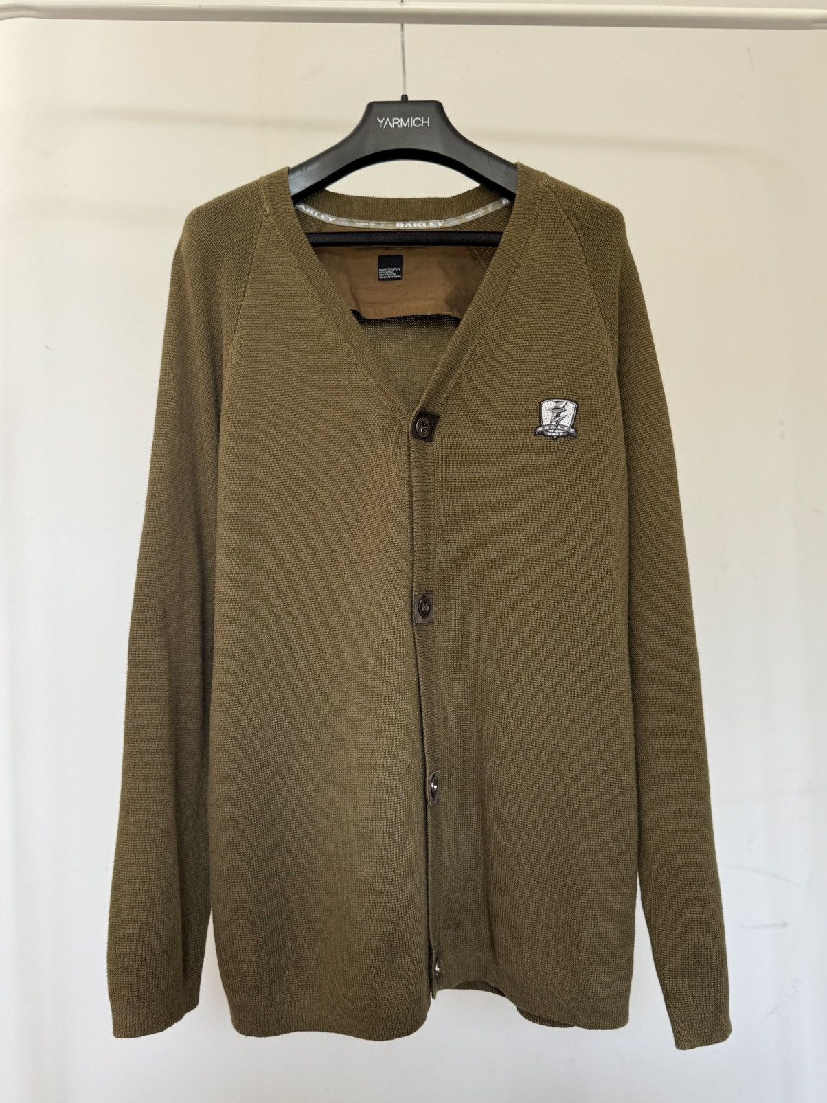 Oakley Oakley Buttoned Cardigan Sweater Olive Color Size US XL / EU 56 / 4 - 1 Thumbnail
