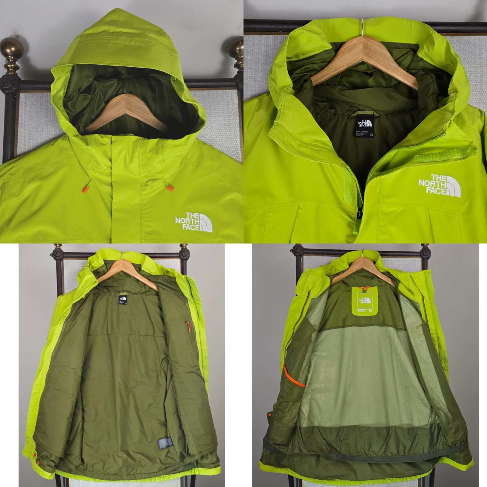 The North Face The North Face 3 in 1 Jacket Mens 2XL Hi-Viz Neon Green Waterproof Shell Insulated DryVent Zip Front Pockets Snow Ski Winter Coat Size US XXL / EU 58 / 5 - 9 Thumbnail