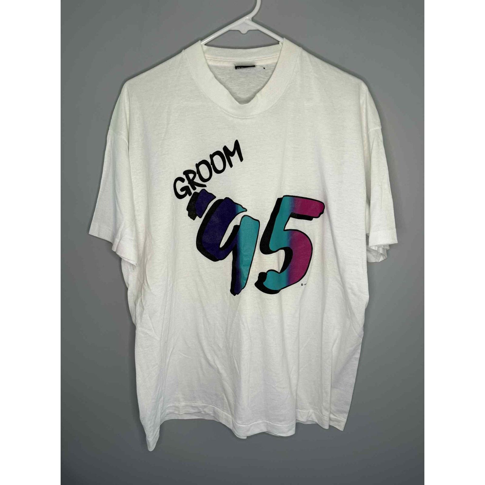 Fruit Of The Loom Fruit of the Loom GROOM '95 Graphic T-Shirt White Men's XL Size US XL / EU 56 / 4 - 1 Thumbnail