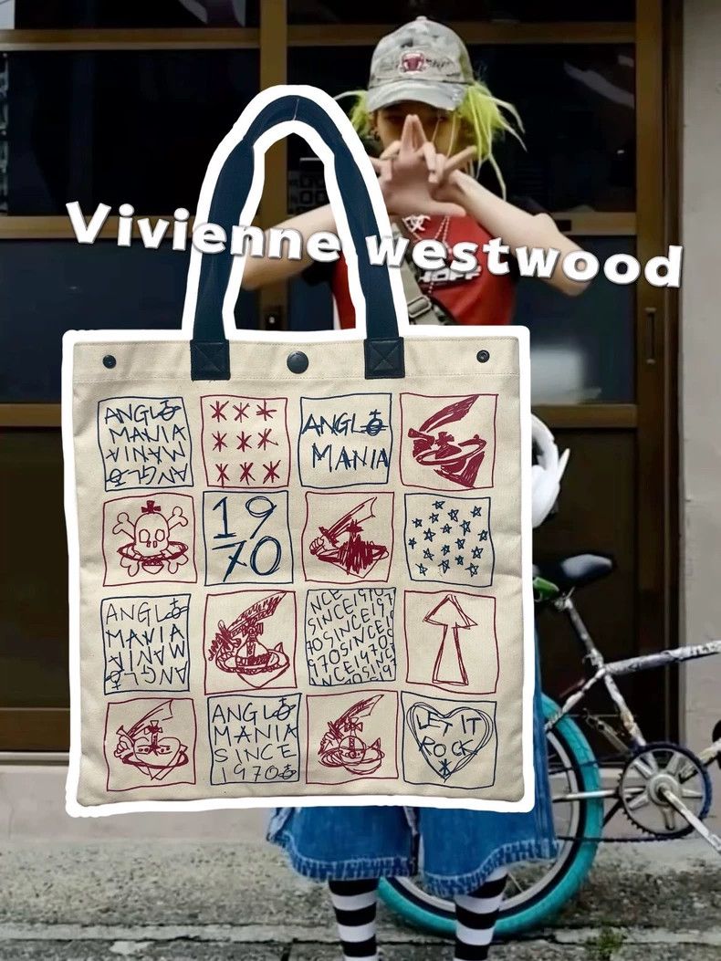 Other Vivienne Westwood size os Large capacity beige canvas tote Size ONE SIZE - 1 Thumbnail