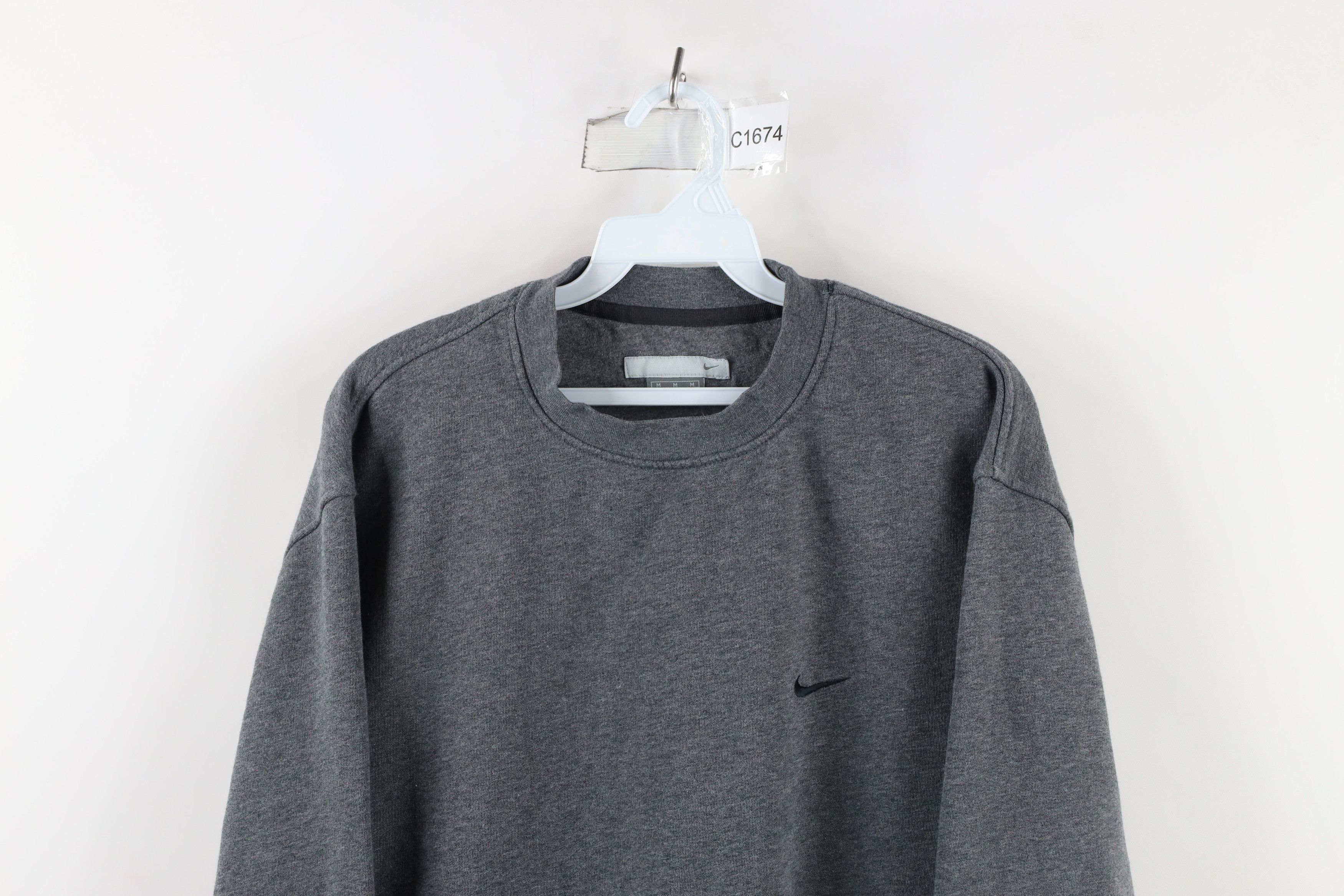 Nike × Vintage Vintage Nike Scott Mini Swoosh Crewneck Sweatshirt Gray Size US M / EU 48-50 / 2 - 2 Thumbnail
