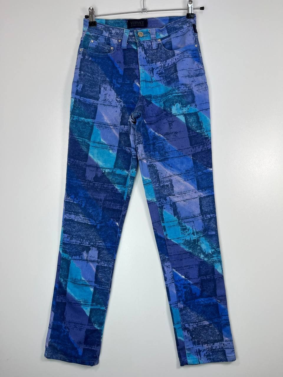 Versace VERSACE JEANS COUTURE MULTI COLOR PRINTED PANTS SIZE 26 Size US 26 / EU 42 - 1 Thumbnail
