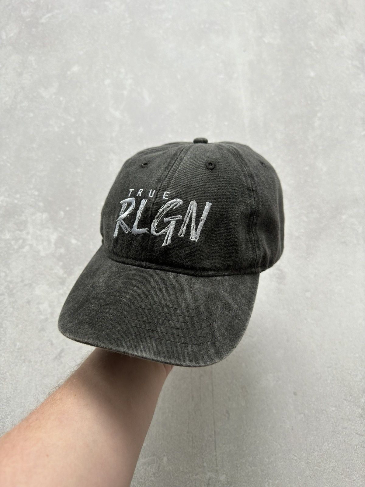 Japanese Brand × True Religion True Religion Garment Dyed Gray Denim Cap Hats Size ONE SIZE - 1 Thumbnail