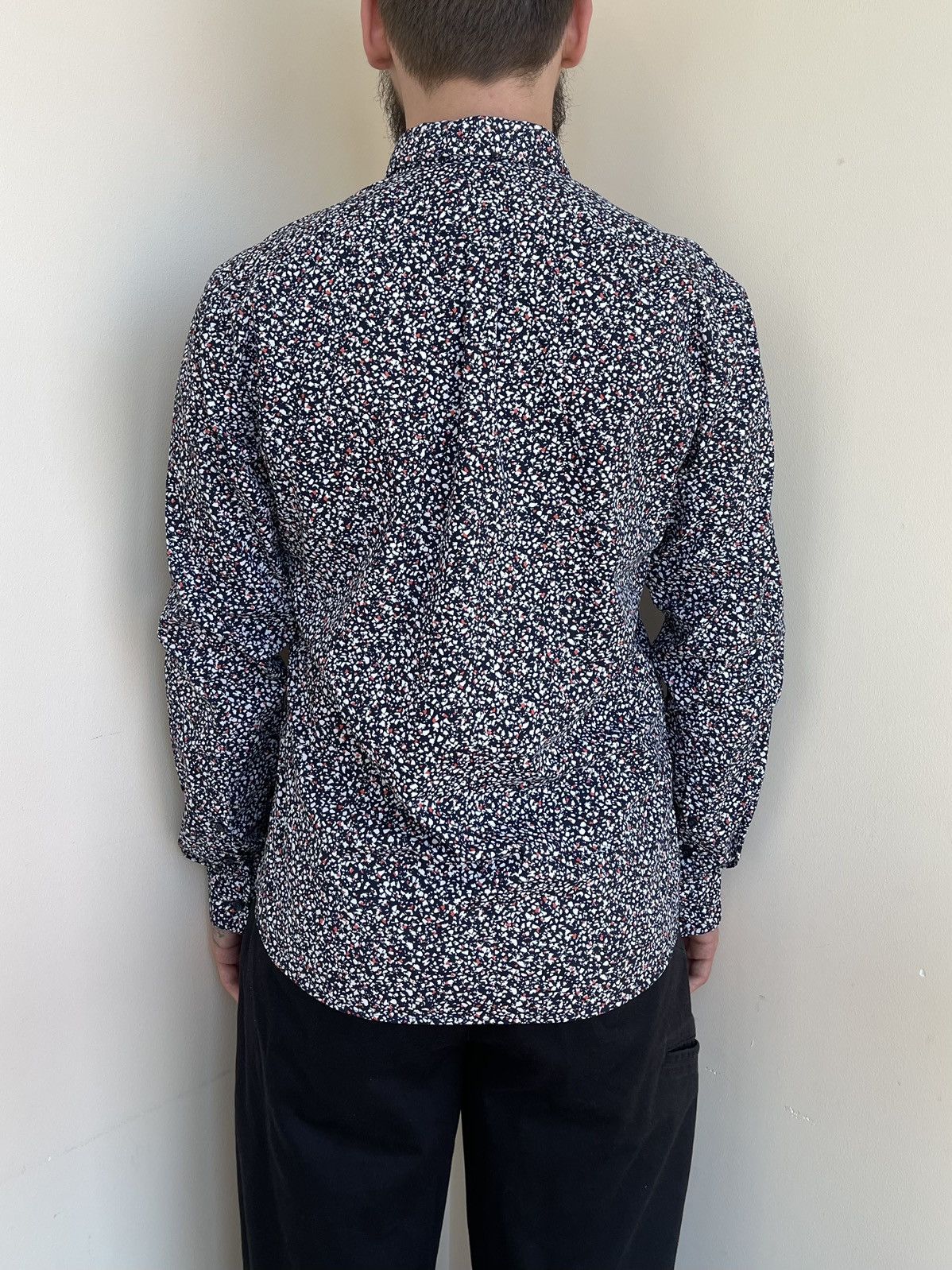 Hugo Boss Ero3-W Confetti Print Extra Slim Fit Long Sleeve Shirt Size US M / EU 48-50 / 2 - 4 Thumbnail