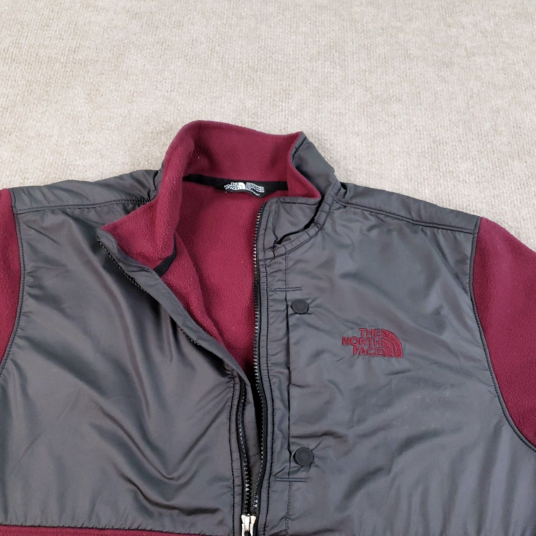 The North Face The North Face Denali Jacket Mens Large Gray Red Polartec Fleece 1/4 Zip Outdoors Size US L / EU 52-54 / 3 - 6 Thumbnail