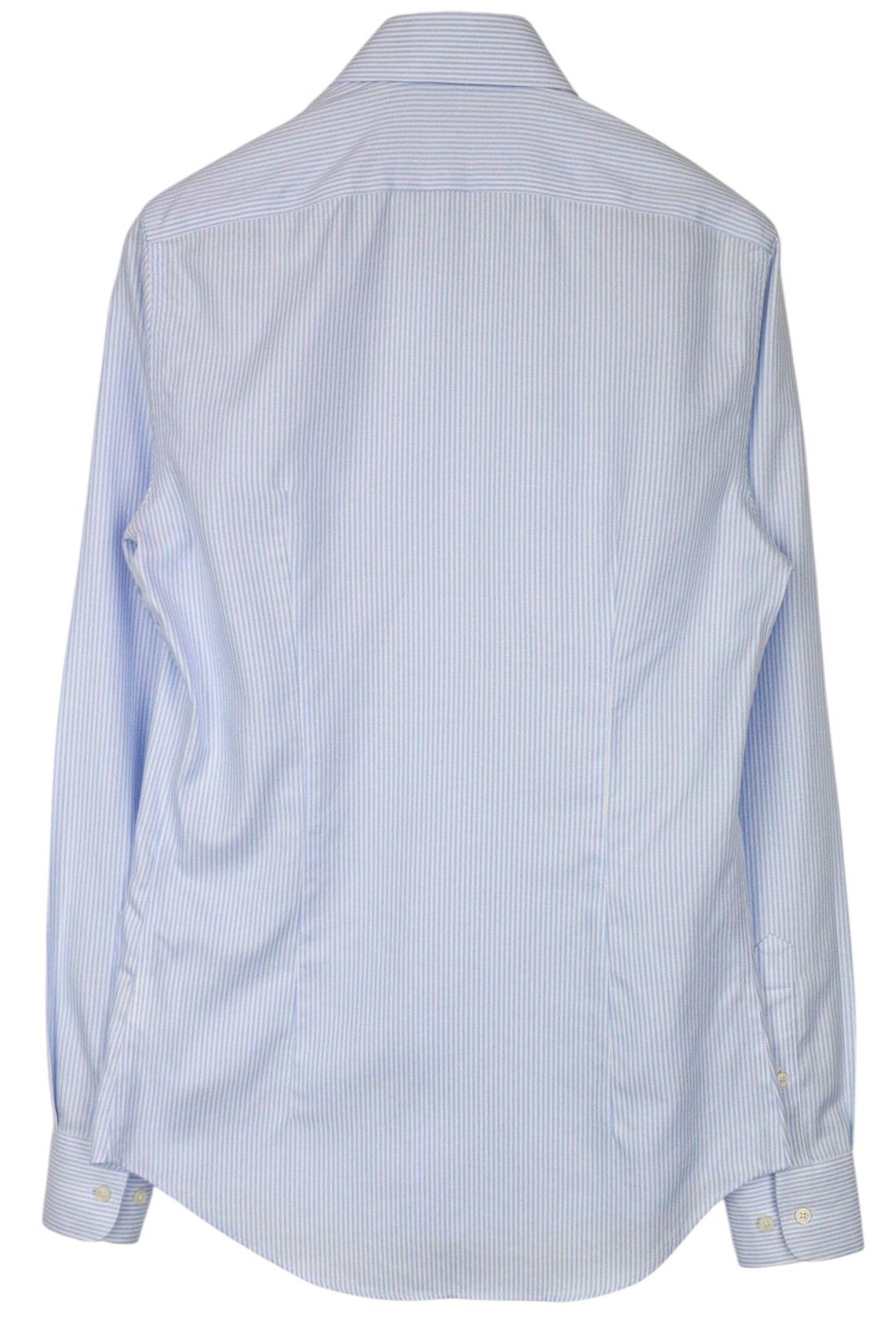 Suitsupply 38L/15L Extra Slim Blue Cotton Striped Shirt 79069 Size 38L - 2 Thumbnail